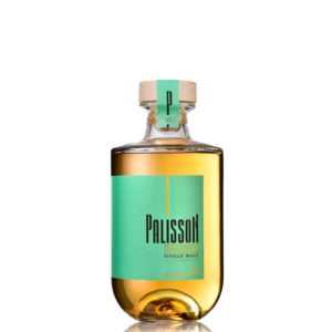 Packshot avec reflet de Palisson batch 03 whisky de france single malt fini en fûts de Bourbon.